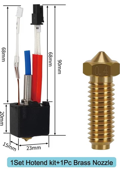 1 Anycubic Kobra Için Set 2 Hotend Kit Kobra 2 Serisi Neo/pro/plus/maksimum Sıcak Uç Kit 24V 60W Ntc 100K Kobra 2 Isı Lavabosu, B (Yurt Dışından) fırsatları