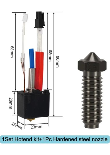 1 Anycubic Kobra Için Set 2 Hotend Kit Kobra 2 Serisi Neo/pro/plus/maksimum Sıcak Uç Kit 24V 60W Ntc 100K Kobra 2 Isı Lavabosu, B (Yurt Dışından) indirimleri