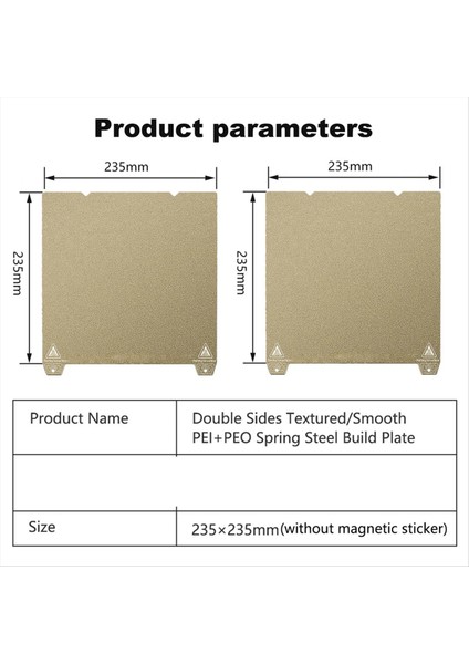 H1H 3D Yazıcı Platformu K1 K1C Sayfası 235X235MM, Pürüzsüz H1H Yapı Plakası Yay Çelik Baskı Yatağı, B (Yurt Dışından) modelleri