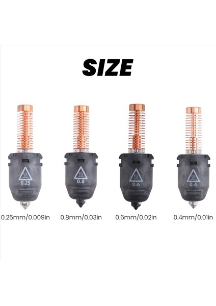 AD5M/AD5M Pro Yazıcı Serisi Nozul Montajı Için 0.25MM Yüksek Hızlı Nozullar 3D Yazıcı Aksesuarları (Yurt Dışından)