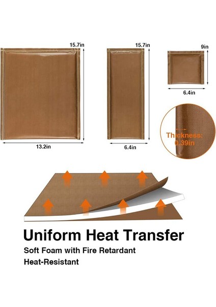 5pcs/set 3 Boyutlar Isı Presleme Transfer Yastığı Ptfe Isı Pedi 2 Pcs ile Isı Pres Tabakası Isı Pres Dijital (Yurt Dışından) fiyatları