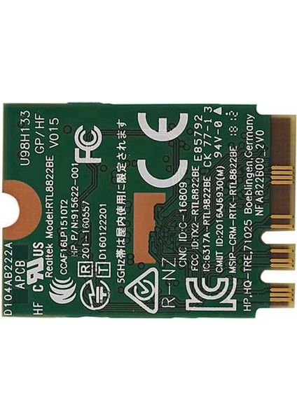 Kablosuz Ağ Kartı RTL8822BE 802.11AC 2.4g/5ghz Wifi Bluetooth 4.1 Ngff Kablosuz Adaptör M.2 Wifi Kartı (Yurt Dışından) indirimleri