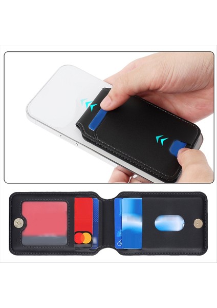 Manyetik Kart Kılıfı Destek Manyetik Şarj Modelleri Çok Fonksiyonlu Kablosuz Şarj Damla Koşullu Kart Kılıfı (Yurt Dışından)