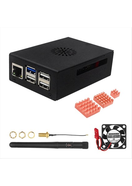 Turuncu Pi 5 Pro Kılıf Metal Kılıf Soğutma Fanı Bakır Isı Lavabosu Aktif ve Pasif Soğutma Kılıfı (Yurt Dışından)