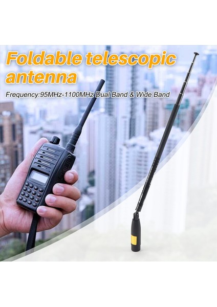 SRH789 Sma Erkek 95-1100MHZ Katlanabilir Teleskopik Anten (Yurt Dışından) fırsatları
