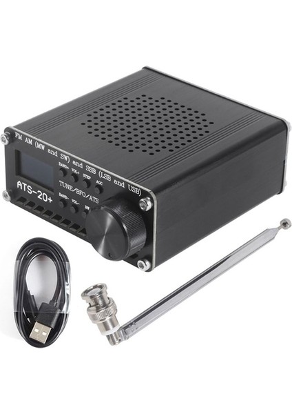 SI4732 Ats-20+ ATS20 Taşınabilir Kısa Dalga Radyo Alıcısı Dsp Sdr Alıcı Fm (Mw Sw) ve Ssb (Lsb Usb) Anten ile (Yurt Dışından)
