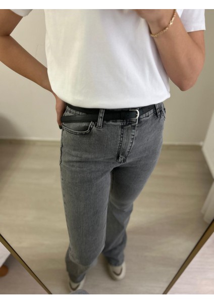 Gri Ispanyol Paça Jean