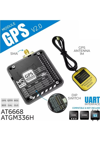 M5STACK Gps Modülü V2.0 Için AT6668 AT6668 Çok Sistem Gnss Alıcı Yüksek Hassasiyetli Konumlandırma Için (Yurt Dışından) fiyatları