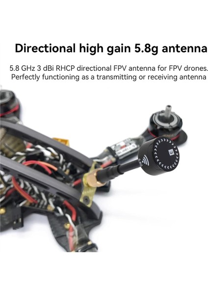 5.8ghz Yön Anten Lolipop Süper Mini Anten Fpv Yarış Drone Rc Parçaları Aksesuar (Sma Iç Iğne-Siyah) (Yurt Dışından) modelleri