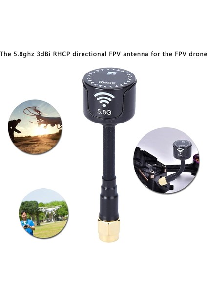 5.8ghz Yön Anten Lolipop Süper Mini Anten Fpv Yarış Drone Rc Parçaları Aksesuar (Sma Iç Iğne-Siyah) (Yurt Dışından) indirimleri
