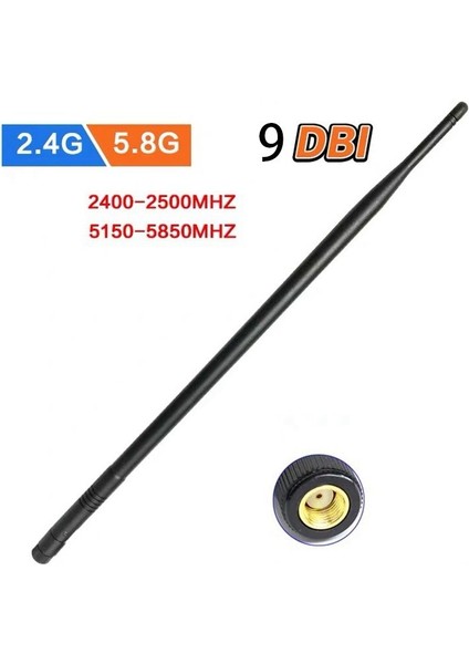 1pcs 9dbı Rp-Sma Çift Bant 2.4ghz 5ghz Yüksek Kazançlı Wifi Yönlendirici Kablosuz Yatırma Anten (Yurt Dışından) fiyatları