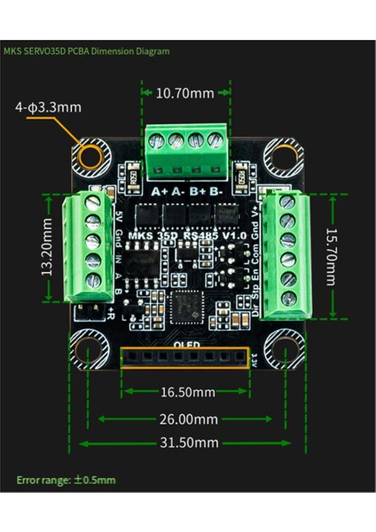 Makerbase Mks Servo NEMA11/NEMA14 Kapalı Döngü Step Motor Motor Sürücüsü Cnc 3D Yazıcısı Gen-L Foc Ekran RS485 35D (Yurt Dışından) indirimleri