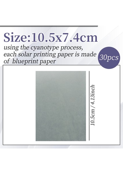 30 Yaprak Siyanotip Kağıdı, Güneş Sanat Kağıt Kiti, Güneş Çizimi Kağıt Doğa Baskı Kağıdı Çocuklar Için Yetişkinler Sanat El Sanatları (Yurt Dışından) indirimleri