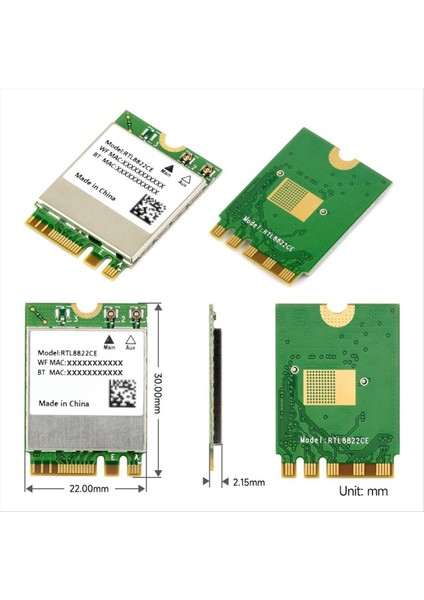 RTL8822CE Kablosuz Ağ Kartı Çift Bant 2.4g/5g M.2 A/e Anahtar Wifi Kartı Bluetooth 5.0 Destek Dizüstü Bilgisayar WIN10/11 Linux (Yurt Dışından) fırsatları