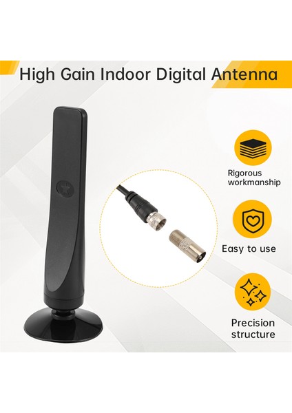 Tv Anten Yüksek Kazanç Iç Mekan Dijital Anten Büyütülmüş Sinyal Güçlendirici Geniş Menzilli Hdtv Resepsiyon Ev Tv (Yurt Dışından) indirimleri