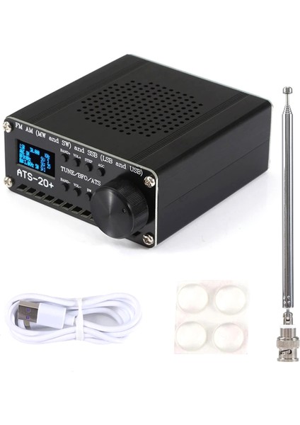 Ats-20+ Plus V2 SI4732 OLED Ekranlı Sdr Radyo Alıcısı Fm Am Sw Ssb USB Şarj Edilebilir (Yurt Dışından)