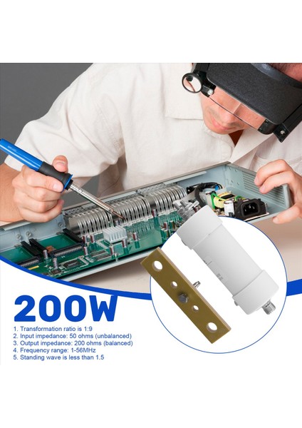 1: 9 Balun 200W Kısa -Wave Anten 50 Ohm Ila 200 Ohm Empedans Dönüşümü Kısa Dalga (Yurt Dışından) indirimleri
