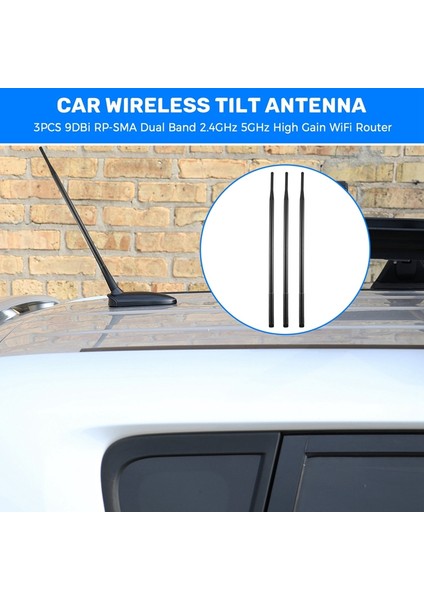 3pcs 9dbı Rp-Sma Çift Bant 2.4ghz 5ghz Yüksek Kazançlı Wifi Yönlendirici Kablosuz Yatırma Anten (Yurt Dışından) fırsatları