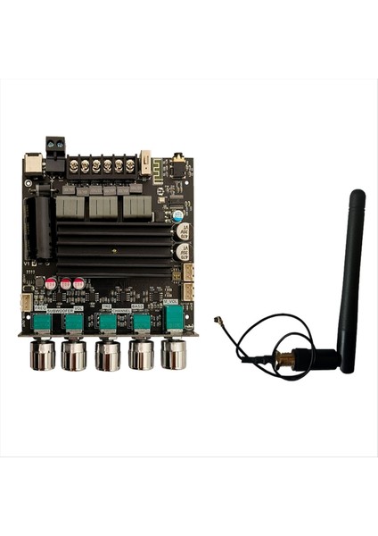 ZK-ST21 Dijital Amplifikatör Kart 2.1 Kanal 2X100W+200W Subwoofer TPA3221 Bluetooth Amplifikatör Modülü 2.4g Anten (Yurt Dışından)