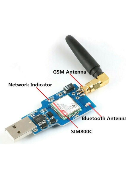 Usb&#39;den Gsm Modülü Dört Bant Gsm Gprs SIM800C Modülü Bluetooth Sms Anten ile Mesajlaşma (Yurt Dışından) fiyatları