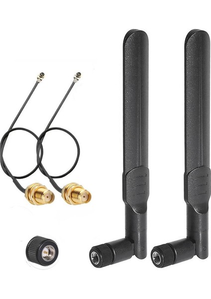 Çift Bant Wifi Anten 8dbı 2.4ghz 5.8ghz Rp-Sma Erkek Antenleri 15CM Sma ile I-Pex Mhf4 M.2 Ngff Wlan Kartı (Yurt Dışından)
