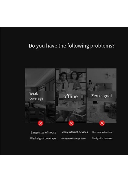 Wifi Yönlendirici Gigabit Kablosuz Yönlendirici 2.4g/5g Çift Bantlı Wifi Yönlendirici 6 Anten Wifi Tekrarlayıcı Sinyal Amplifikatör-Black (Yurt Dışından) fırsatları