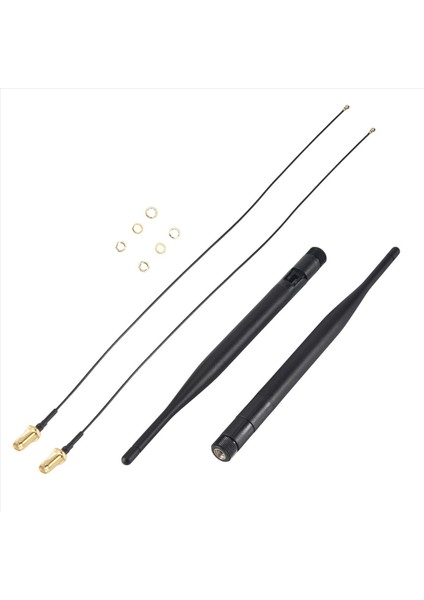 2 x 6dbi 2.4ghz 5ghz Çift Bant Wifi Rp-Sma Anten + 2 x 35CM U.fl / Ipex Kablosu (Yurt Dışından) modelleri