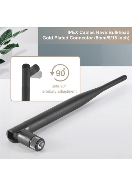 2 x 6dbi 2.4ghz 5ghz Çift Bant Wifi Rp-Sma Anten + 2 x 35CM U.fl / Ipex Kablosu (Yurt Dışından) indirimleri
