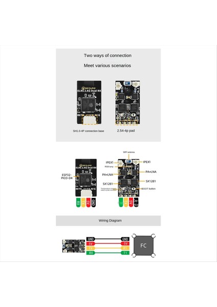 Sequre 2.4ghz Çift Rx Gerçek Çeşitlilik Çift Anten Alıcı Fpv Yarış Drone Sabit Kanat Yüksek Yenileme Hızı Düşük Gizli B (Yurt Dışından) fırsatları