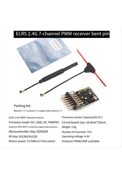 Cyclone Elrs Için 2.4g Pwm Alıcı 7ch Expresslrs Rx 2400RX Pwm/crsf Rc Fpv Drone Quadcopter (Yurt Dışından) indirimleri
