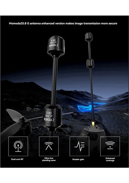 2pcs Momoda2 5.8g Çift Anten Lhcp Sma Çift Çekirdekli Rf Dıy Rc Fpv Dron Quadcopter Serbest Stil Aksesuarları Lhcp (Yurt Dışından) modelleri