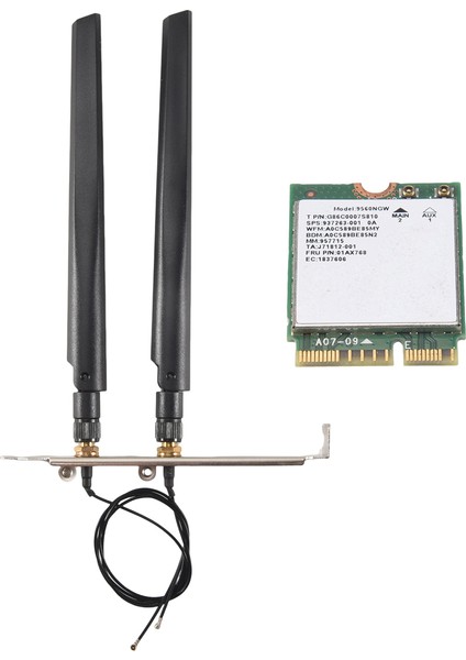 Intel Çift Bant Kablosuz Ac 9560 Masaüstü Kiti Bluetooth Için 1730MBPS 5.0 802.11AC M.2 Cnvı 9560NGW Wifi Kartı Antenli (Yurt Dışından) indirimleri