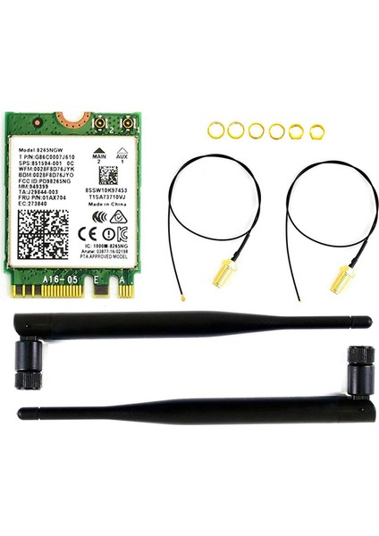 Çift Mod Intel AC8265 Kablosuz Nıc Modül Desteği 2.4ghz/5ghz Wifi ve Bluetooth 4.2 Jetson Nano Geliştirici Kiti (Yurt Dışından)