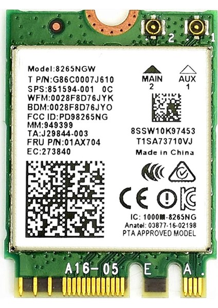 Çift Mod Intel AC8265 Kablosuz Nıc Modül Desteği 2.4ghz/5ghz Wifi ve Bluetooth 4.2 Jetson Nano Geliştirici Kiti (Yurt Dışından) fırsatları