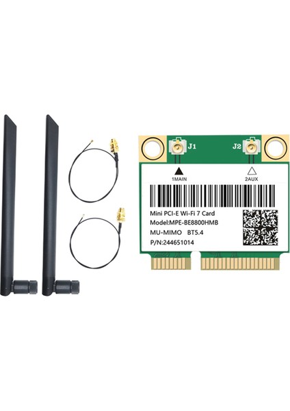 BE200 Wifi7 Mini-Pcıe 8774M Trı Bant 2.4g/5g/6ghz Kablosuz Ağ Wifi Kart Adaptörü Wifi 7 WIN10/11 Için Adaptör (Yurt Dışından)