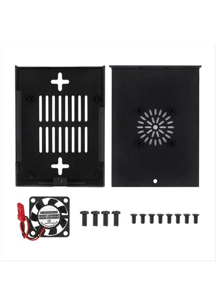 Opı 5 Pro Aksesuarları Için Soğutma Fanlı Turuncu Pi 5 Pro Vaka Alüminyum Alaşımlı Kılıf Metal Kabuğu (Anten Olmadan) (Yurt Dışından)