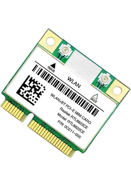 RTL8822CE Wifi Kart +Anten Kiti 1200MBPS 2.4g +5ghz 802.11AC Network Mini Pcıe Bt 5.0 Destek Dizüstü Bilgisayar/pc Windows 10/11 (Yurt Dışından) modelleri