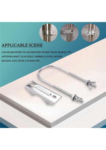 Çift Anten Direk Kelepçesi V Çene Bloğu U ile Cıvatalar Ağır Derecilik Anti-Rasta Direği Tv, Cb, Ham (Yurt Dışından) indirimleri