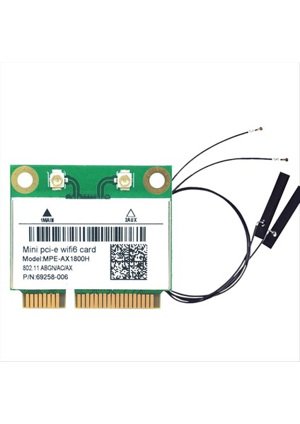 RTL8852BE Wifi6 Kartı+Dahili Antenler AX1800M Wifi Bluetooth5.2 2.4ghz/5ghz Wifi Kart Adaptörü WIN10/WIN11 Için 802.11AX (Yurt Dışından)