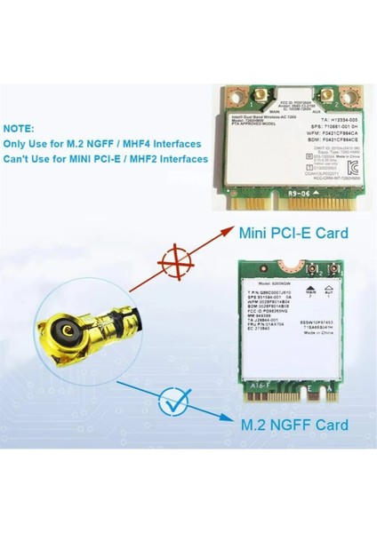 Çift Bant Wifi Anten 8dbı 2.4ghz 5.8ghz Sma Erkek Antenleri 15CM Rp-Sma ile I-Pex Mhf4 M.2 Ngff Wlan Kartı (Yurt Dışından) modelleri