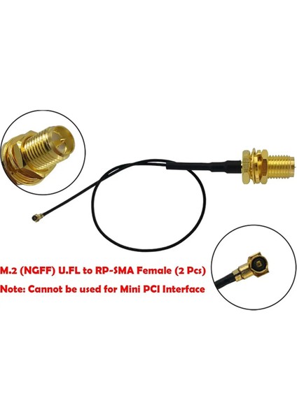 Çift Bant Wifi Anten 8dbı 2.4ghz 5.8ghz Sma Erkek Antenleri 15CM Rp-Sma ile I-Pex Mhf4 M.2 Ngff Wlan Kartı (Yurt Dışından) fırsatları