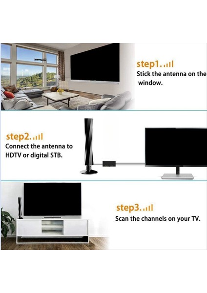 Akıllı Tv Için Tv Anteni Eski Tv 10FT Kablo 4K 1080P Amplifikatör Sinyal Güçlendirici 120+ Mil Uzunluğunda Dijital Anten (Yurt Dışından) fiyatları