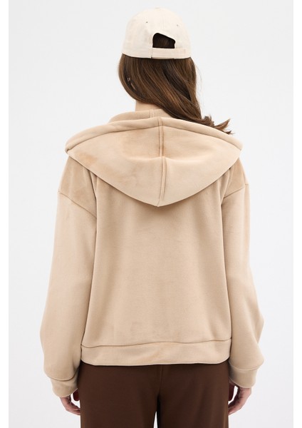 Vizon Kadın Fermuarlı Kapüşonlu Sweatshirt 3059A