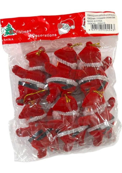 Yılbaşı Süsleri Noel Baba 6 Lı Buyuk 6 cm Kırmızı fiyatları