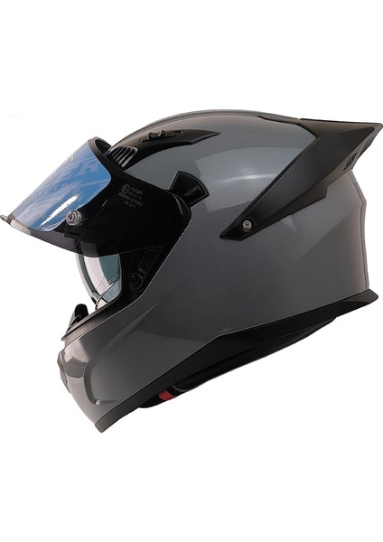 Motosiklet Kask Ece 22.R06 Double Vizörlü Full Face Spoiler Motor Kaskı Nardo