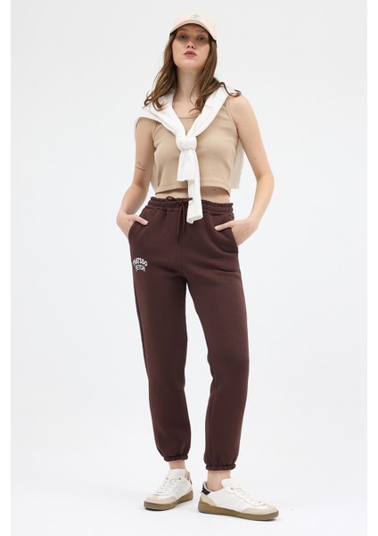 Acı Kahve Yazı Nakışlı Kadın Jogger Eşofman Altı 9219M fiyatları