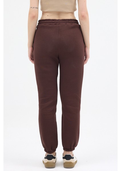 Acı Kahve Yazı Nakışlı Kadın Jogger Eşofman Altı 9219M