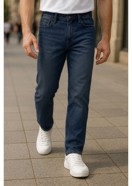 Cedy Denım Erkek Yüksel Bel Boru Paça Kot Pantolon Reguler Fit Jean C336