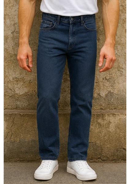 Cedy Denım Erkek Yüksel Bel Boru Paça Kot Pantolon Reguler Fit Jean C336
