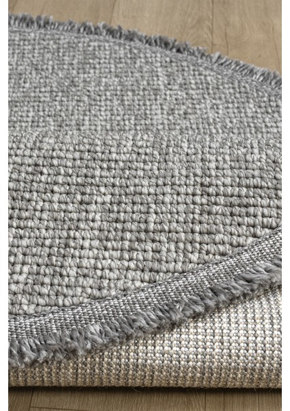 Gri Daire Yuvarlak Saçaklı Modern Dokuma Halı Gri Daire fiyatları